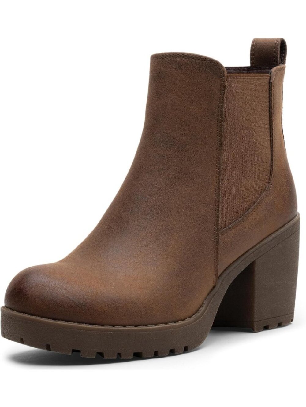 Stylish Women's Chunky Block Heel Platform Chelsea Ankle Boots - Trendy Footwear
